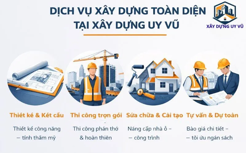 Dịch vụ xây dựng toàn diện tại Xây Dựng Uy Vũ