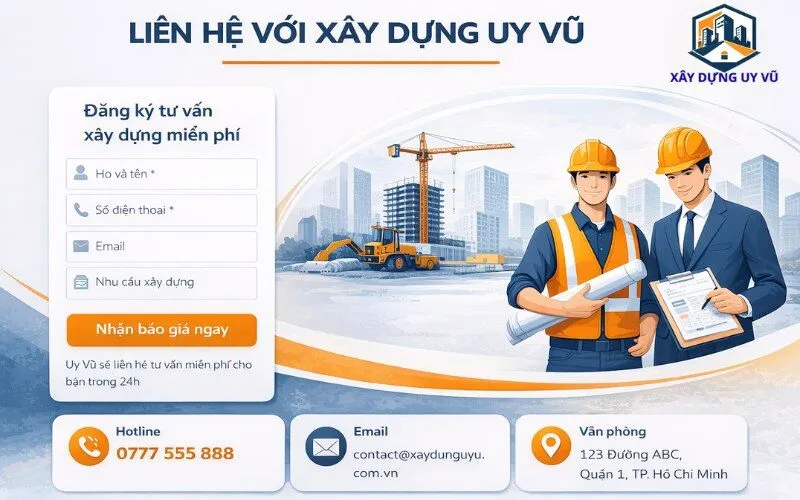 Liên hệ với Xây Dựng Uy Vũ
